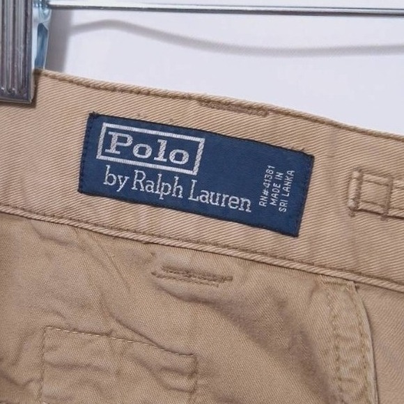 Vtg Polo by Ralph Lauren Classic 67 Chino Cargo Pants Mens 33/30 Beige Cotton - Picture 3 of 15